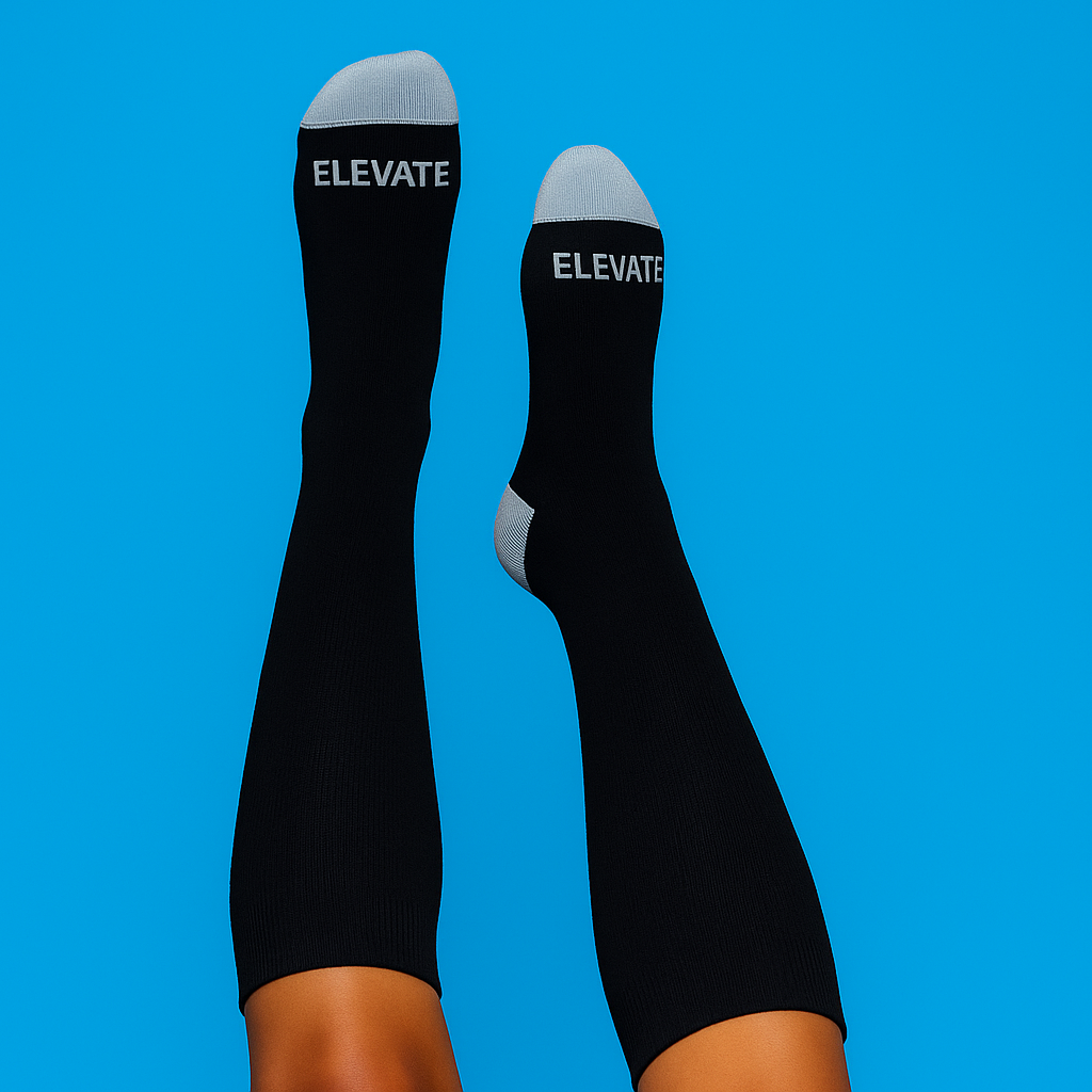 Burgundy Knee-High Compression Socks